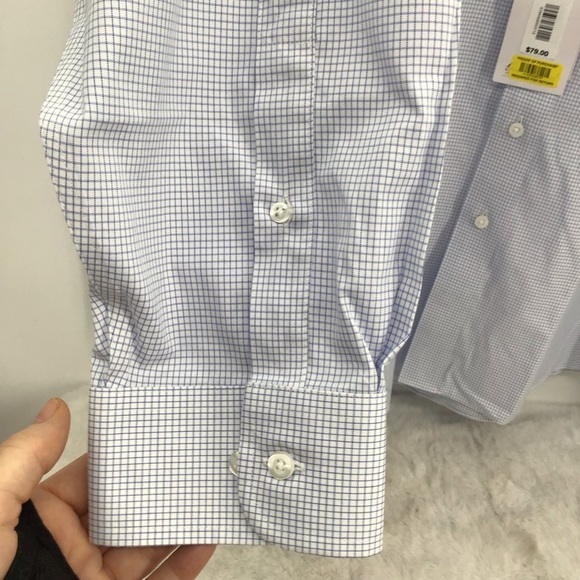 Gold Label Round Tree & York No-Iron Button-Down Check Shirt NWT Size 19-36/37 - Picture 5 of 9